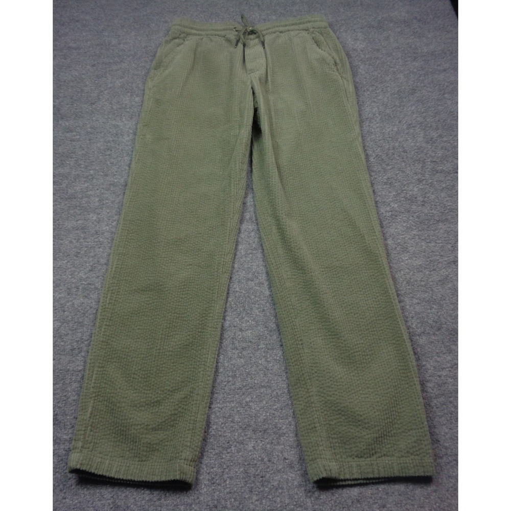 Marine Layer Pants Mens Small Green Saturday Chino Joggers Drawstring Corduroy